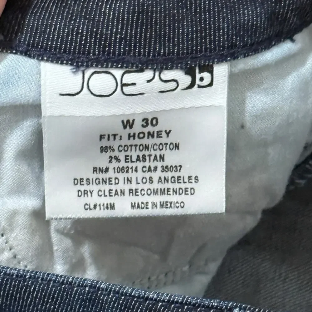 Joe’s Jeans Honey Bootcut Low Rise Denim Jeans Womens 30 Eames Dark Wash Stretch